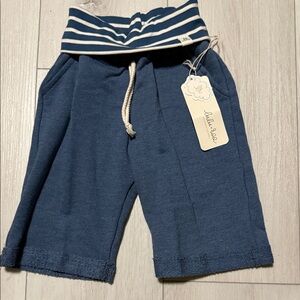 Lulu & Roo Kids' Shorts with Striped Waistband.  Size 5/6 handmade